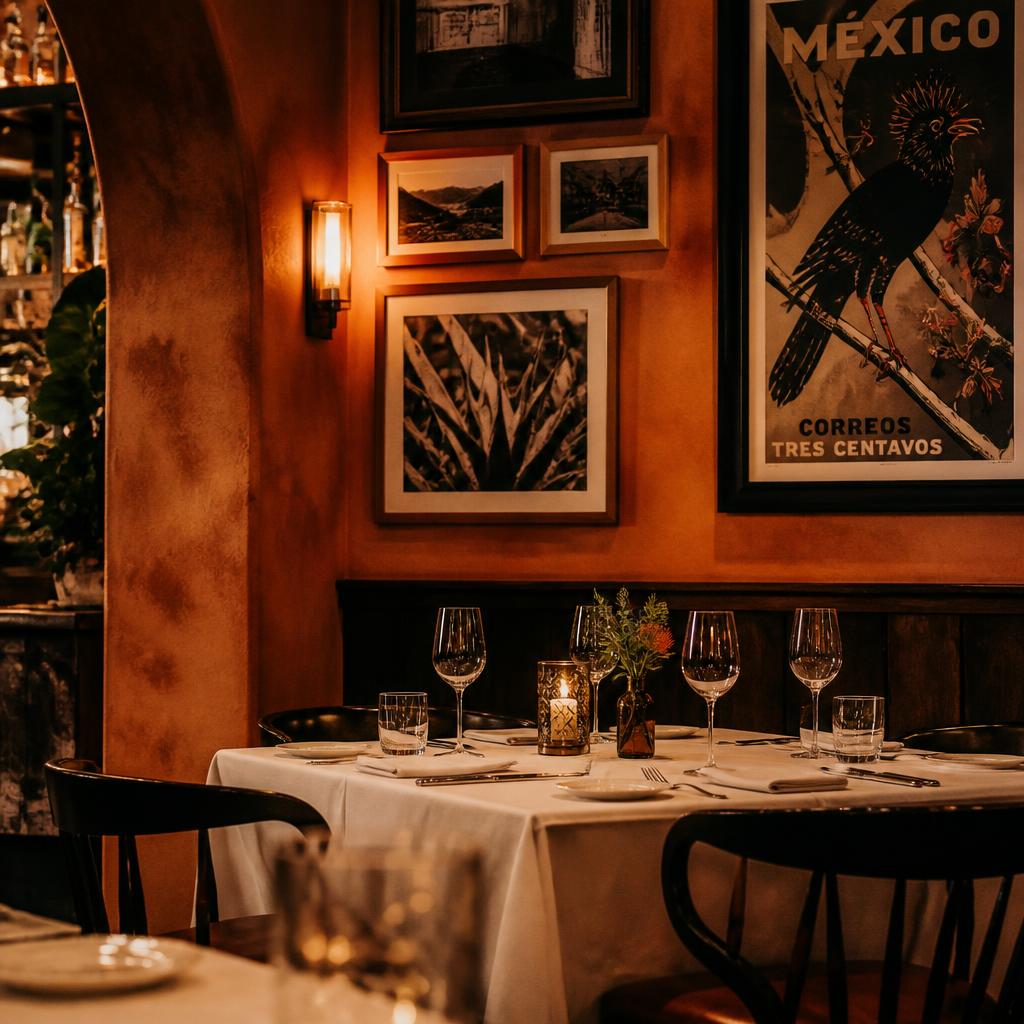 Warm dining room at Casa Buena