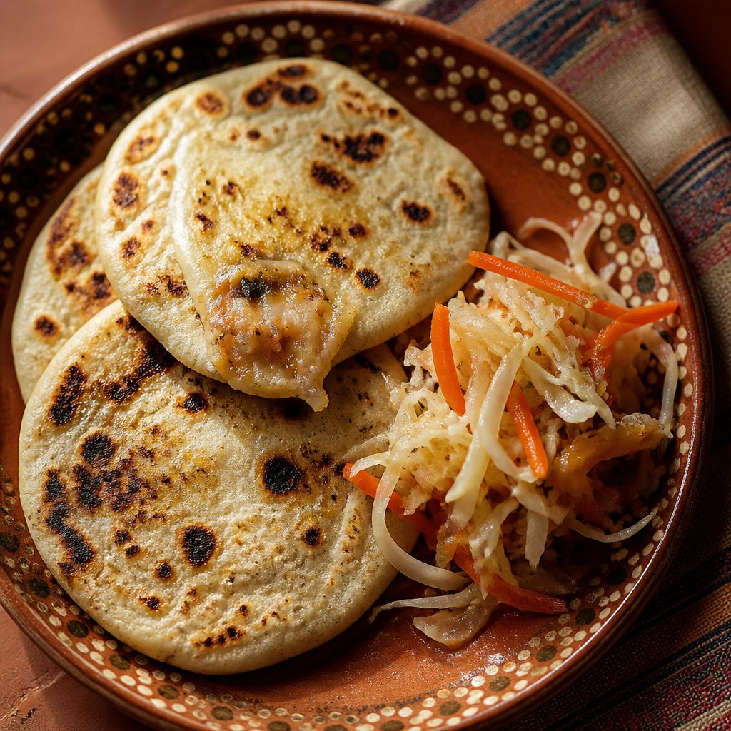 Pupusas fresh off the griddle